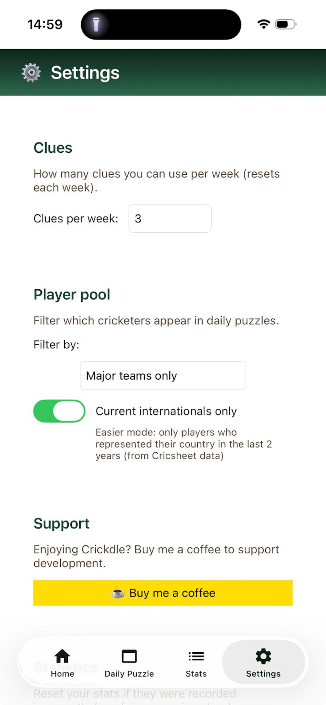 Crickdle app screenshot 5