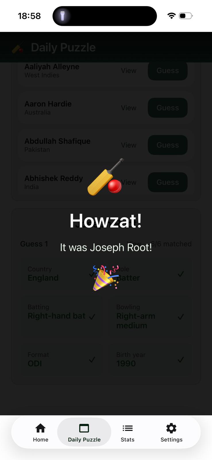 Crickdle app screenshot 6